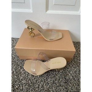 Cult Gaia Women's US 6.5/EU 36.5 Vivianne Sandal Clear Gold Heel
